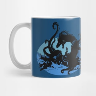 Giant Squid Battle with a Sea Monster Mug